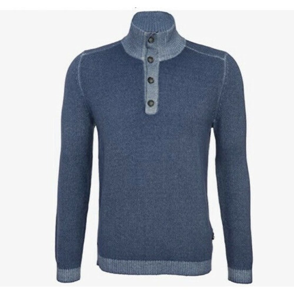 Strellson Premium Men's Sweater 11004935 Blue Small Merino Extrafine
